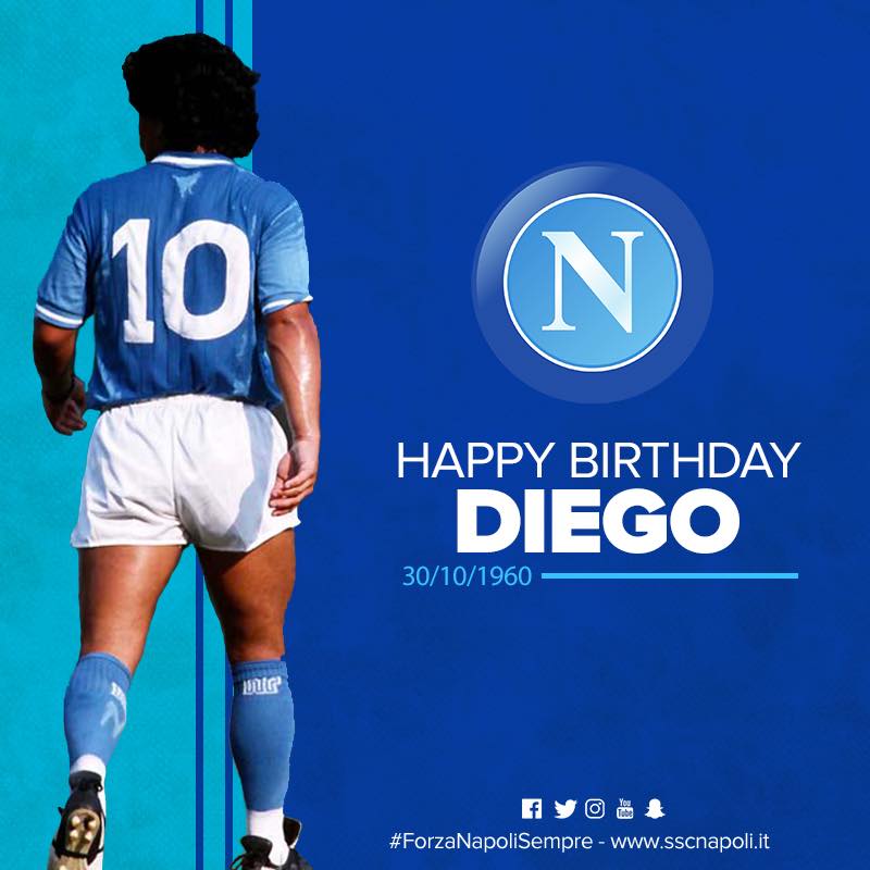 Buon Compleanno Diego Il Napoli Fa Gli Auguri A Maradona Sui Social Toni Iavarone